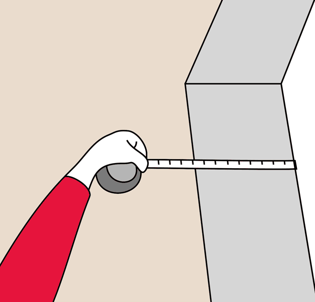 Измерение глубины дверного проема